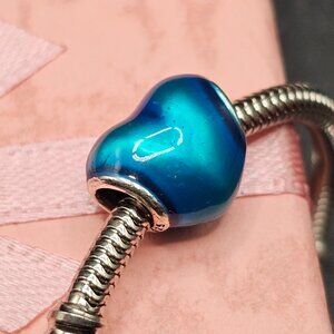 Sterling Silver 925 Blue Heart Charm